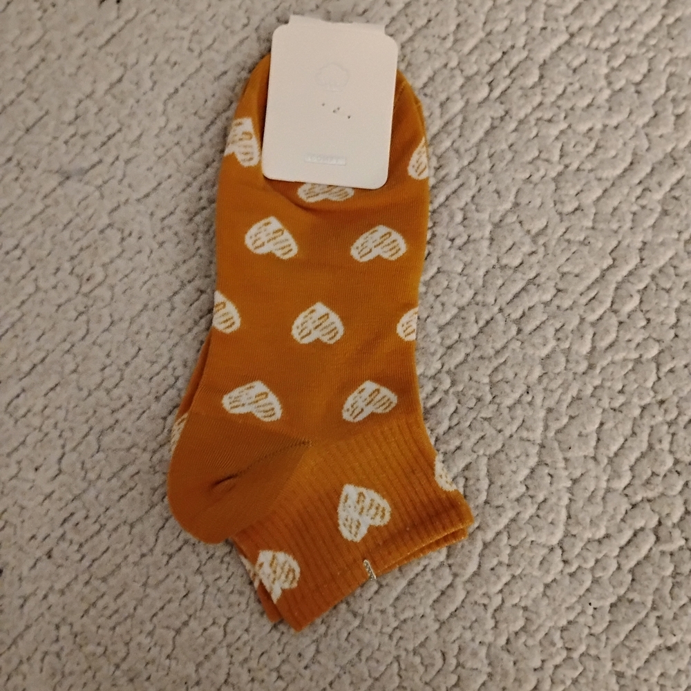 Orange Patterned Socks